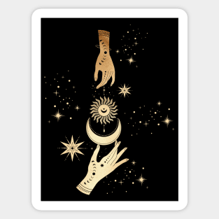 Sun, Moon & Stars • Tarot & Modern Witch Symbols Sticker